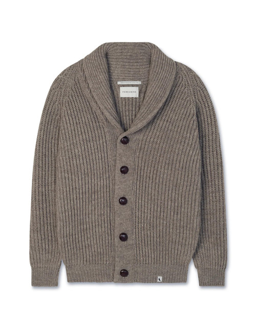 Peregrine Wilkinson Cardigan in 100% merino wool. Made in Britain.
