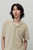 Unfeigned button front velour short sleeve shirt.