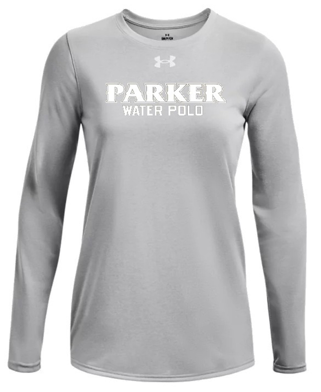 Branded Under Armour Ladies' Team Tech Long-Sleeve T-Shirt 1376852 Black  White