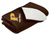 Mountain Lodge Sherpa Blanket - "P FOOTBALL" (colors: Brown, Gray)