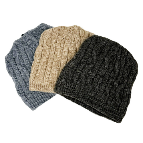 Alpaca Cable Beanie - Four Acres Living