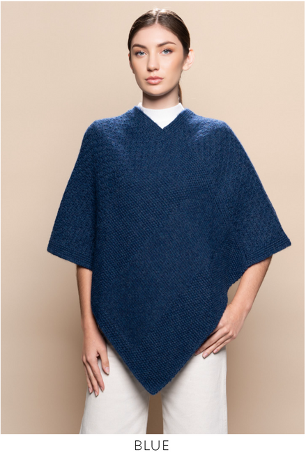 V-Neck Alpaca Poncho