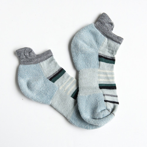 Bamboo active low cut alpaca socks against a white background 