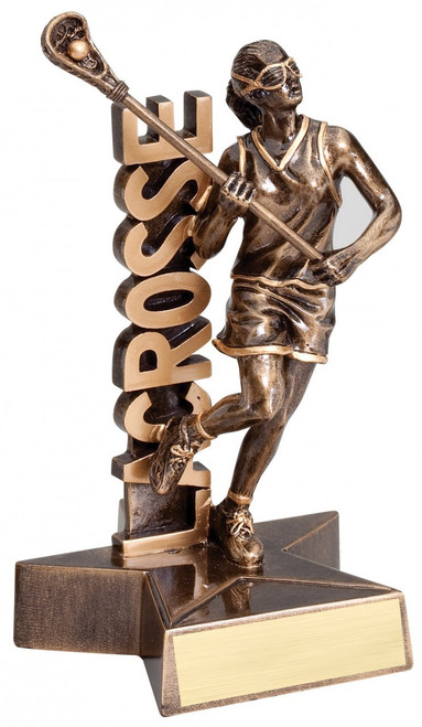 Lacrosse Superstar Resin Sculpture Female 6.5" Tall