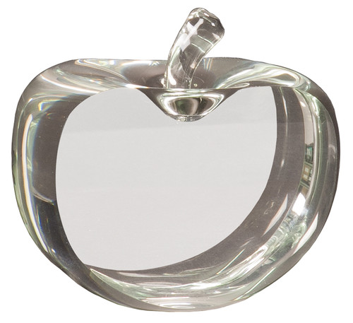 Clear Crystal Apple Award 3.5"