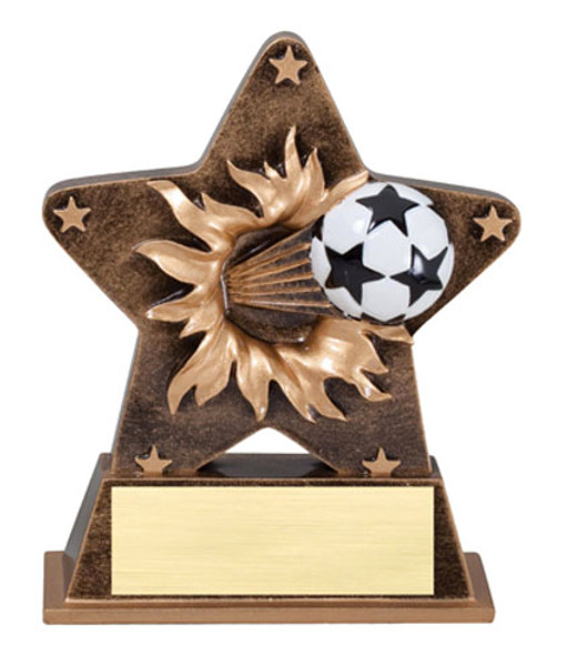 Soccer Starburst Resin 5.5" Tall