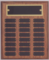 10.5" x 13" (24 Plate) Walnut Finish Perpetual Plaque with Plate Border