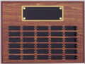 12" x 16" (30 Plate) Walnut Finish Perpetual Plaque with Plate Border