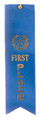 1st Place Blue Carded Ribbon with String 2 X 8