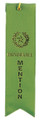 Honorable Mention Green Carded Ribbon with String 2 X 8