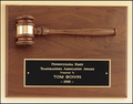 Walnut Plaque with Gavel Attached