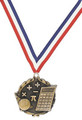 Math Medal with Red, White & Blue Ribbon