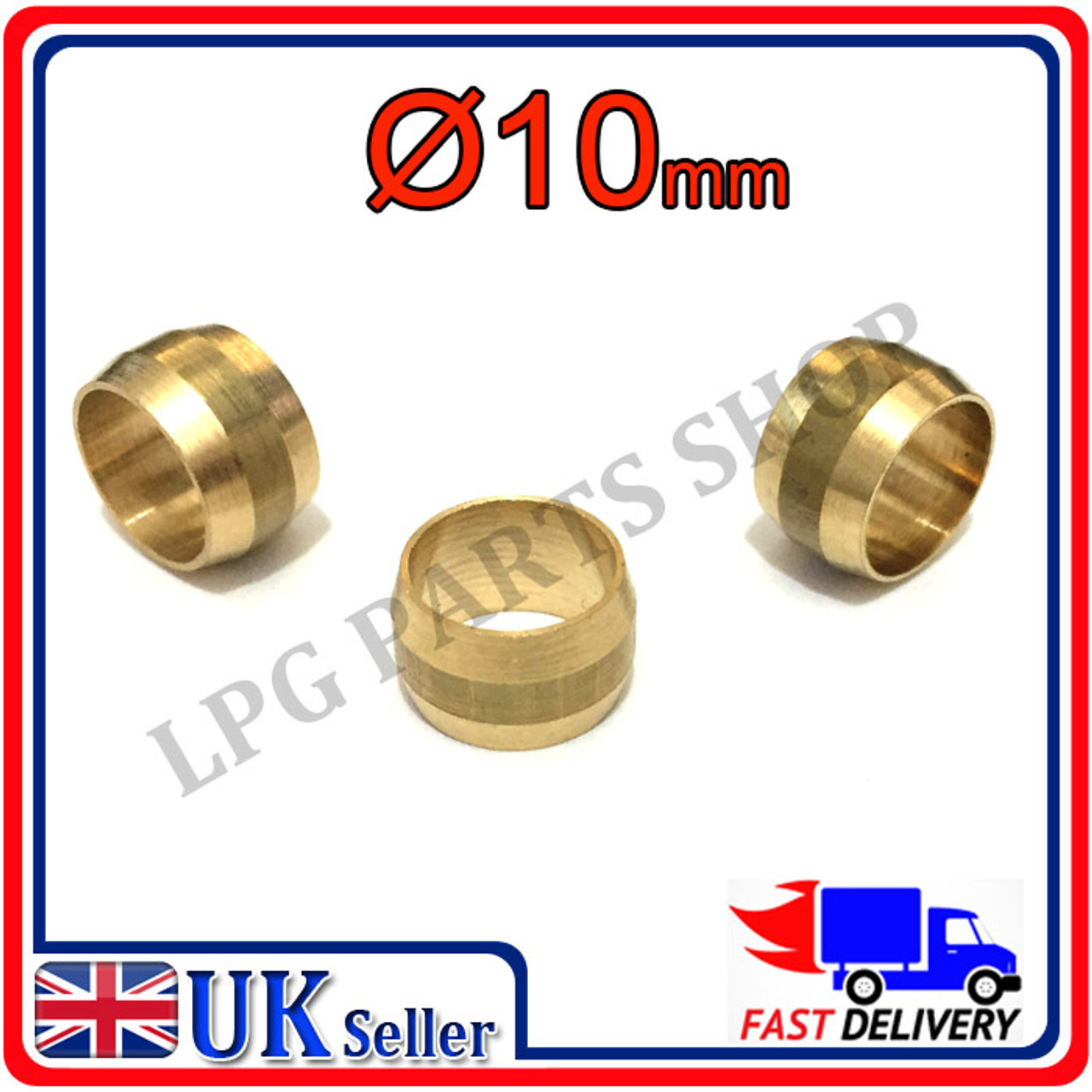 10mm Brass OLIVES Compression fitting copper steel pipe gas lpg water oil