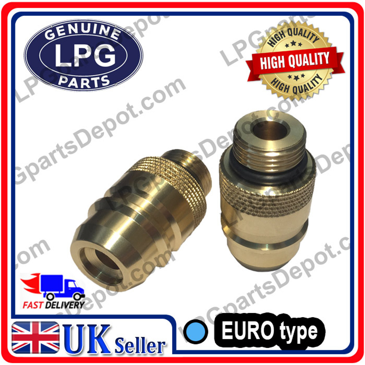 LPG Autogas Car filling point adapter EURO type with M21.8 RH to fit UK  BAYONET--UK to SPAIN-PORTUGAL