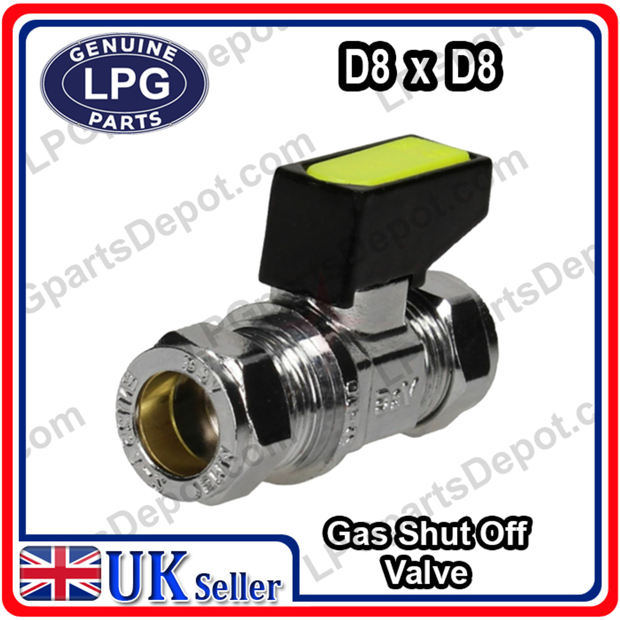 8mm-10mm-15mm GAS LEVER STOP VALVE COMPRESSION ISOLATOR ISOLATION TAP SHUT OFF 