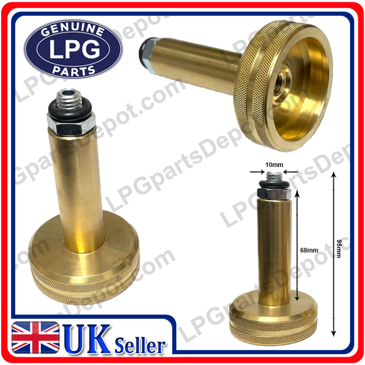 LPG GPL adapter extension DISH type with M10 thread - LONG LEG