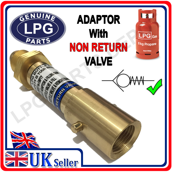 Propane gas bottle Cylinder UK POL SWIVEL Adapter to 8mm Poly Pipe
