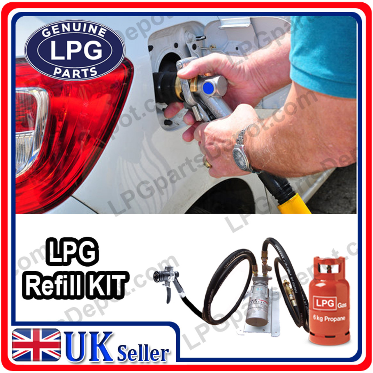 LPG Gas Bottle Refill Adapter UK Bayonet 27mm Clip On Type