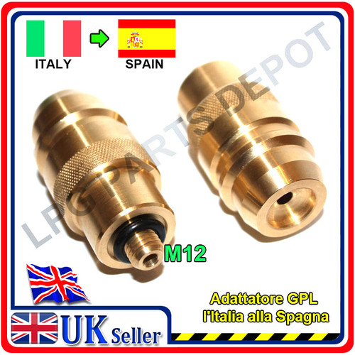 LPG GPL filling point adapter EU DISH to SPAIN M12 Autogas Propane gas