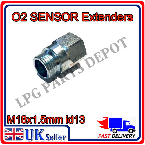 M18 x 1.5mm step x D13 hole STEEL Lambda O2 Oxygen Sensor Extender Spacer for Decat & Hydrogen