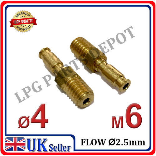 Fulham Nozzle  D4xM6 flow 2.5mm Barbed