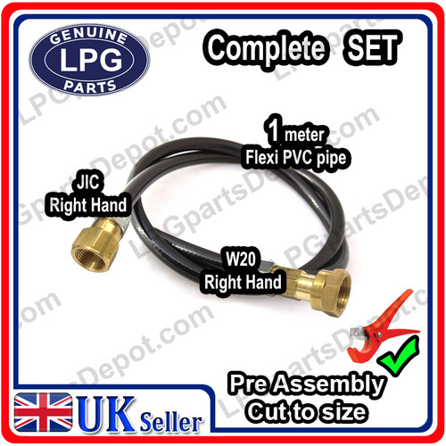 JIC x W20 LPG BUTANE hose HIGH PRESSURE gas pipe CUT to Size