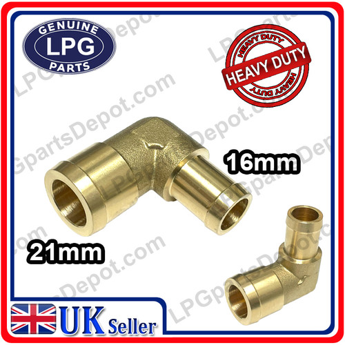 METAL ELBOW 21mm x 16mm hose connector