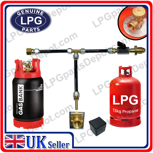 GASBANK with CALOR gas bottle DUAL SETUP refill kit