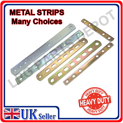 Metal Strips Heavy Duty up to 4mm thick different sizes perforated D6, D8 brackets