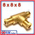 T-piece 8x8x8 COMPRESSION FITTING CONNECTOR TEE GAS COPPER PIPE TUBE COUPLING