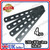 4x FLAT BAR with holes BLACK 150mm x 20mm Perforated Mounting Bracket D6 hole