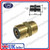 Brass metal connector coupling with 21.8mm thread