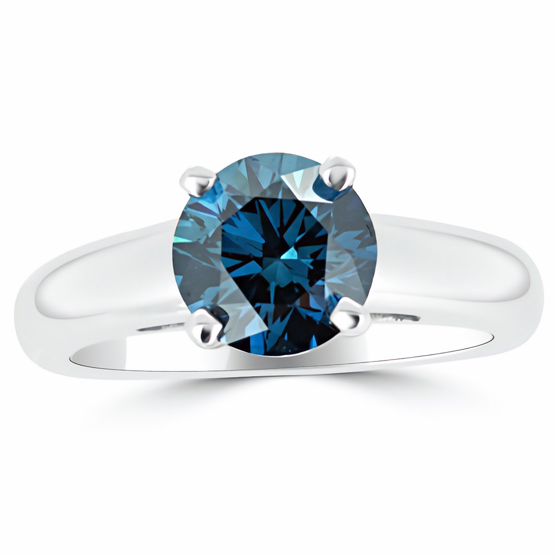 2.01ct VS2 Blue Diamond Solitaire Engagement Ring