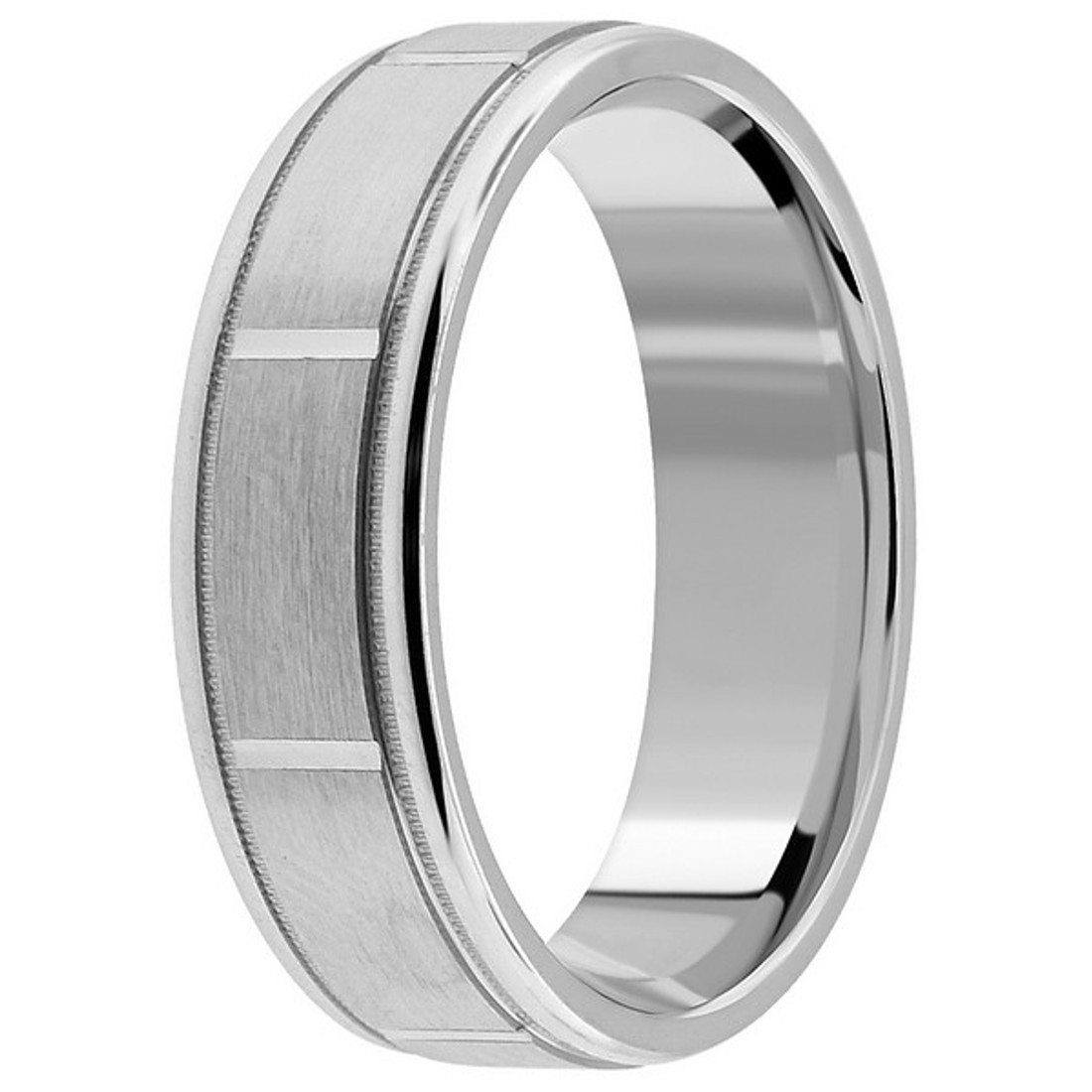 4mm Braided Weaved Platinum Wedding Band Handmade Ring