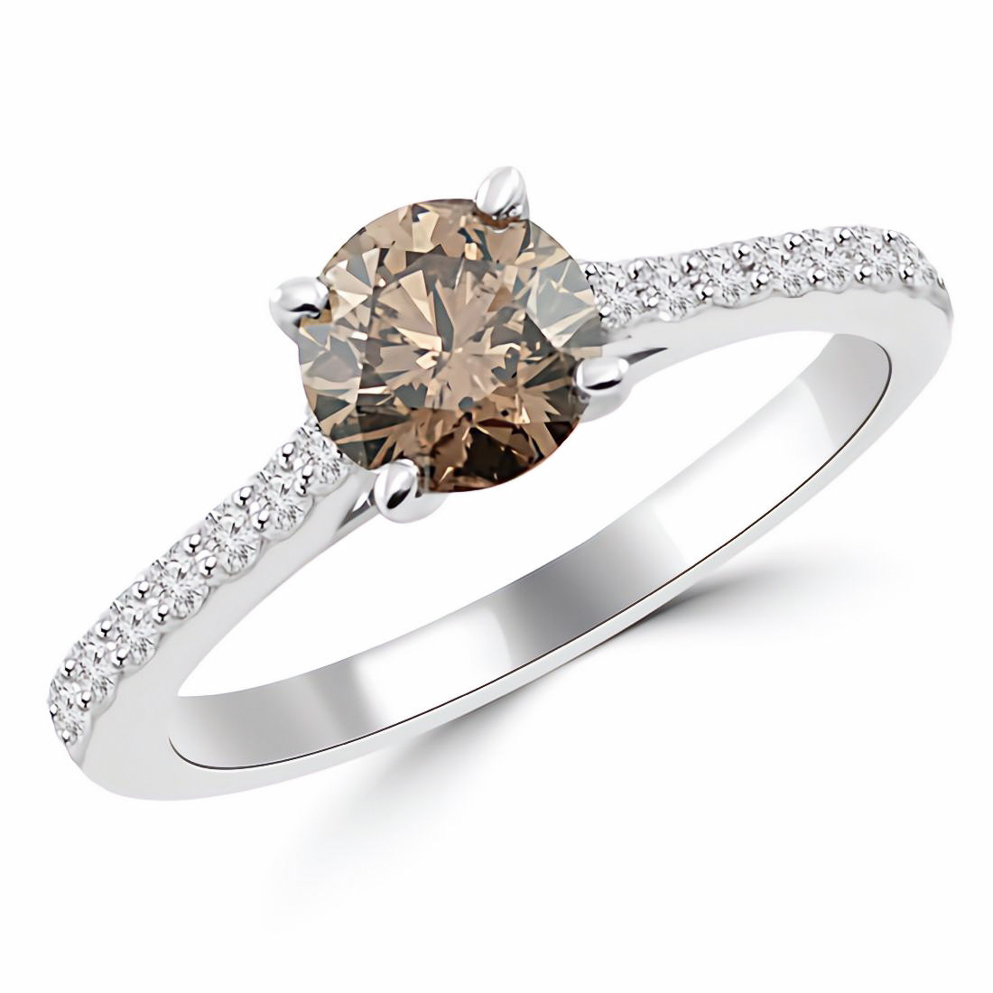 0.40 Carat Natural Fancy Cognac Brown Diamond Engagement Ring 10k Rose –  Liori Diamonds