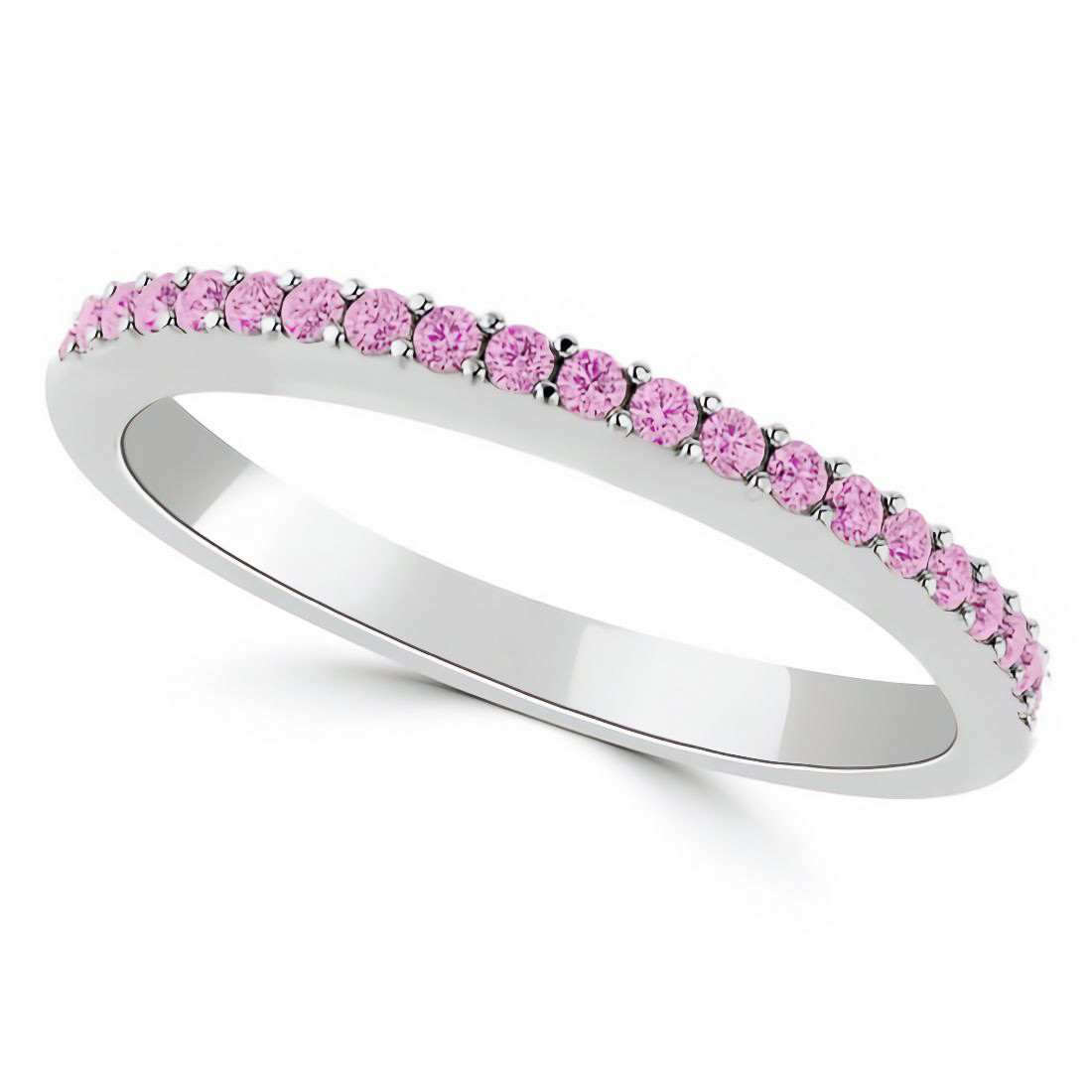 pink sapphire wedding set