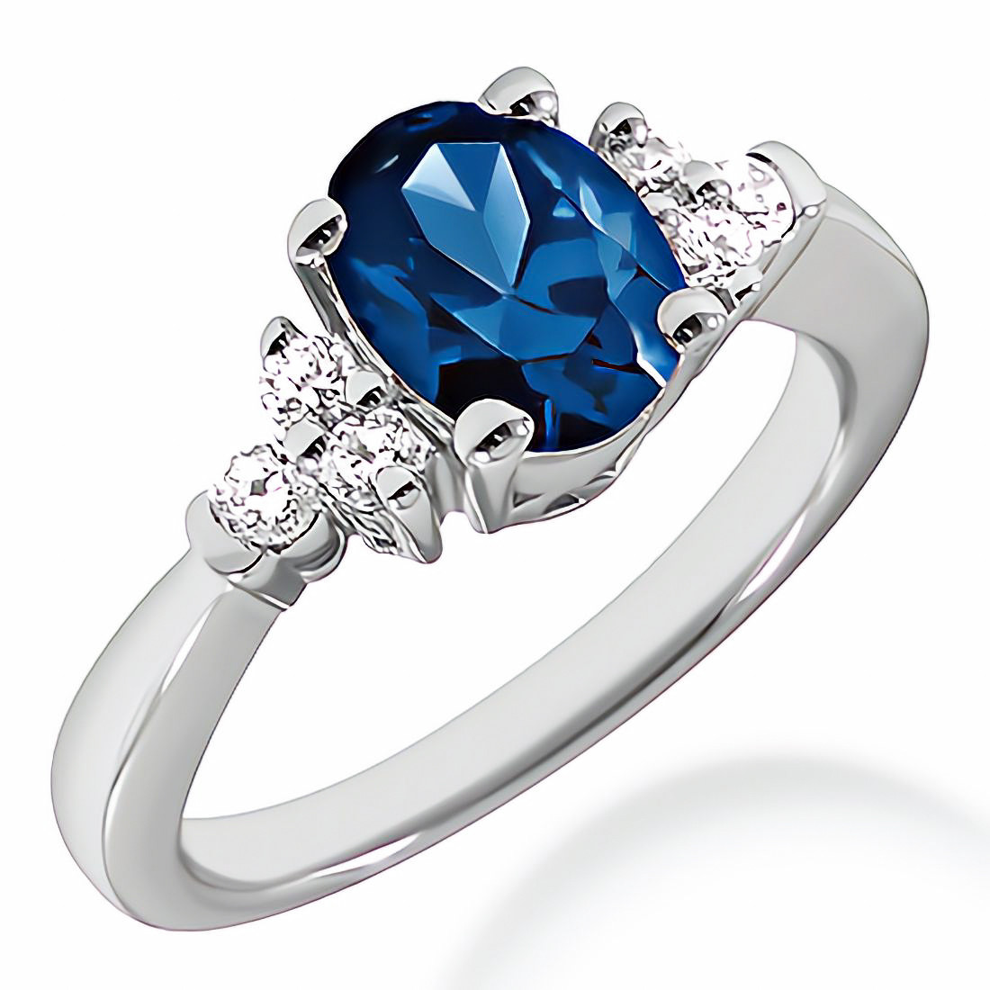 10k White Gold .40 CTW Blue Topaz and Chocolate Diamond Ring DCR-24651 –  Heritage Jewelers