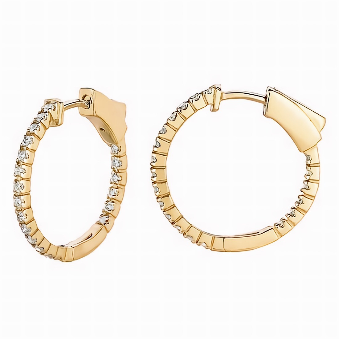 Quality Gold 10K Textured Hollow Hoop Earrings 10ER253 - Facet Foundry  Jewelry Studio