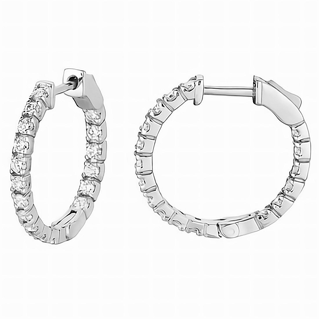 Diamond Inside Out Antique Hoop Earrings