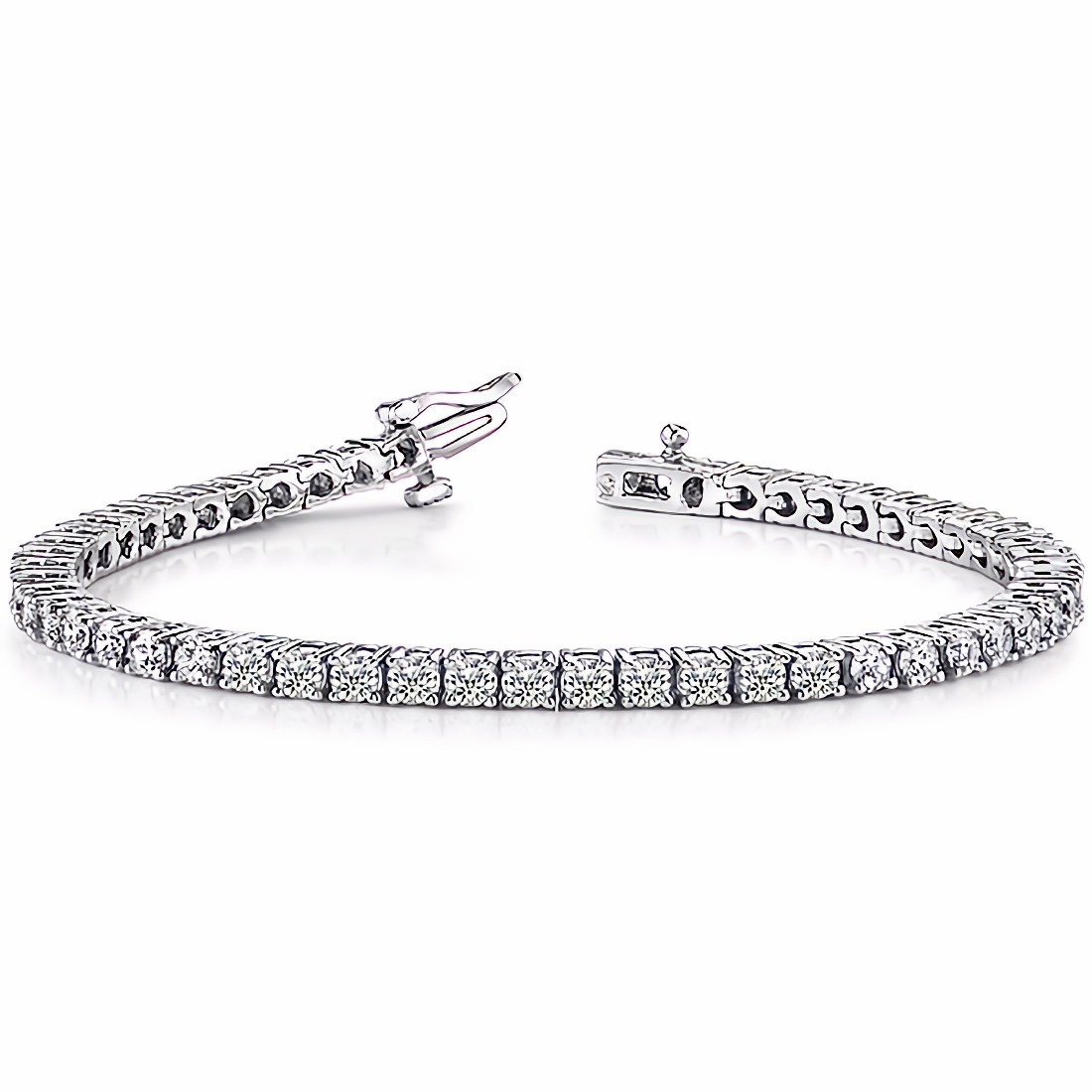 3 Carat Prong-Set Diamond Eternity Tennis Bracelet