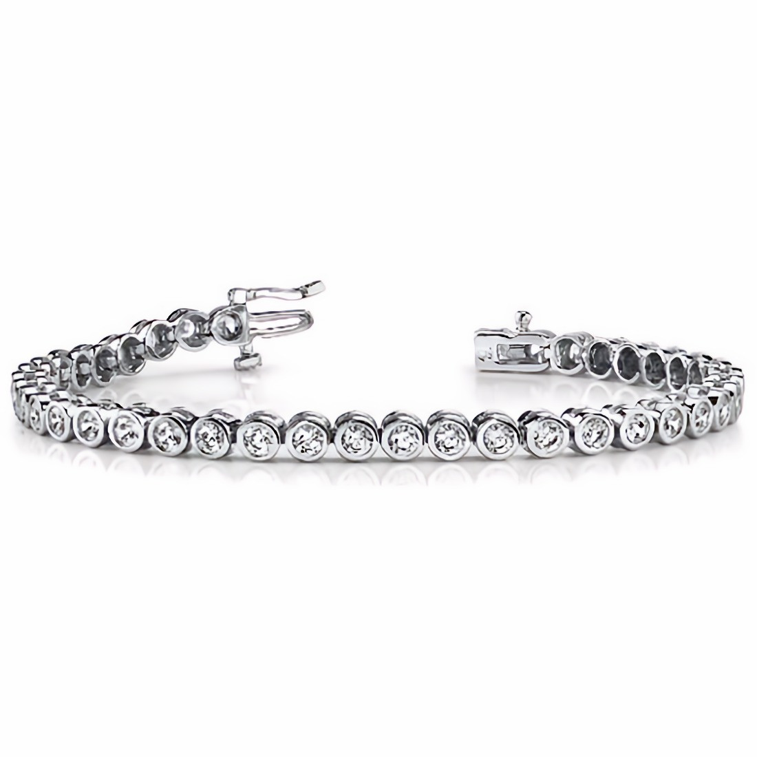 Buy 4 Ct Diamond Tennis Bracelet Double Row Lab Grown 7 18k White Gold G-H,  SI1SI2 Online in India - Etsy