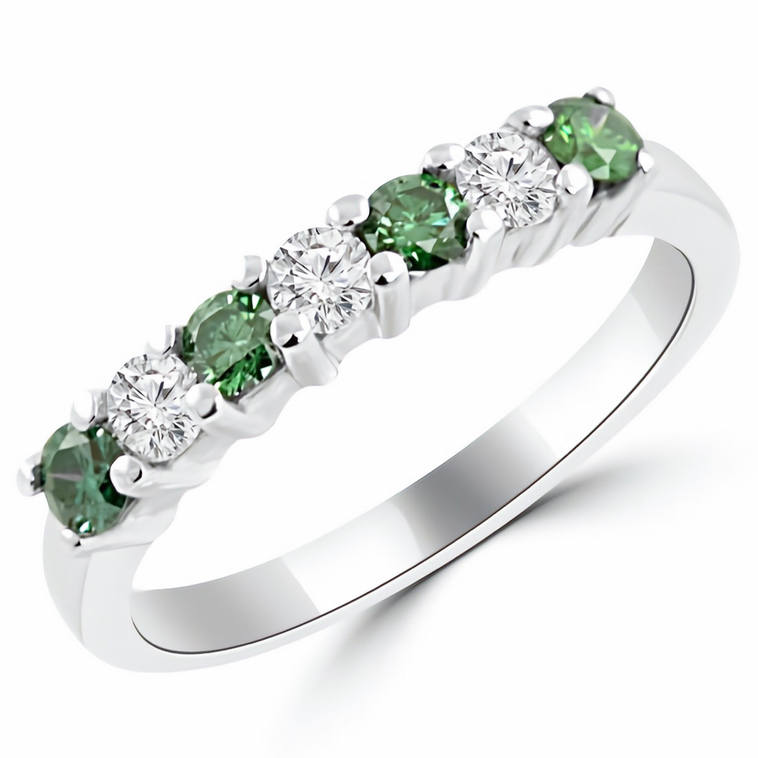 Buy Silver & Green Rings for Women by Ornate Jewels Online | Ajio.com