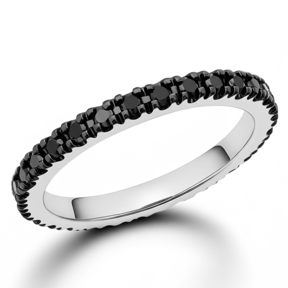1 Carat Black Diamond Eternity Wedding Band