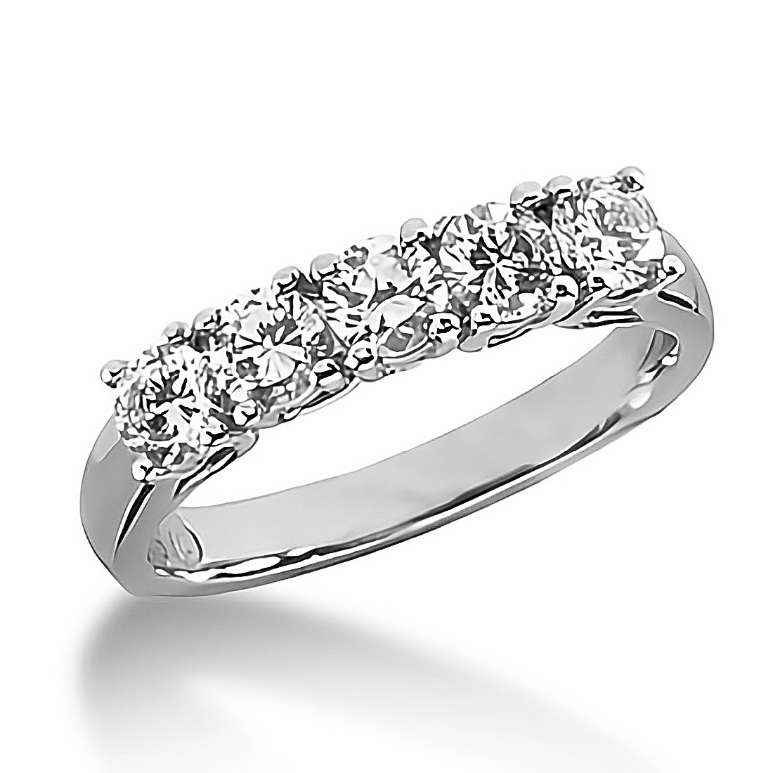 Five Stone 1.25 carat Diamond Wedding Band - Five – Moissanite Rings