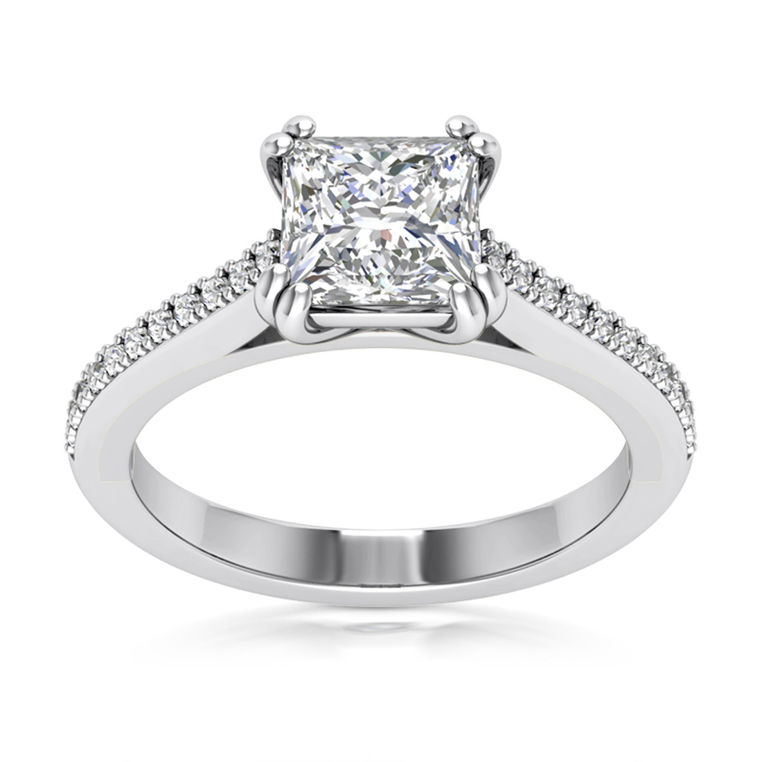 elegant princess cut engagement rings