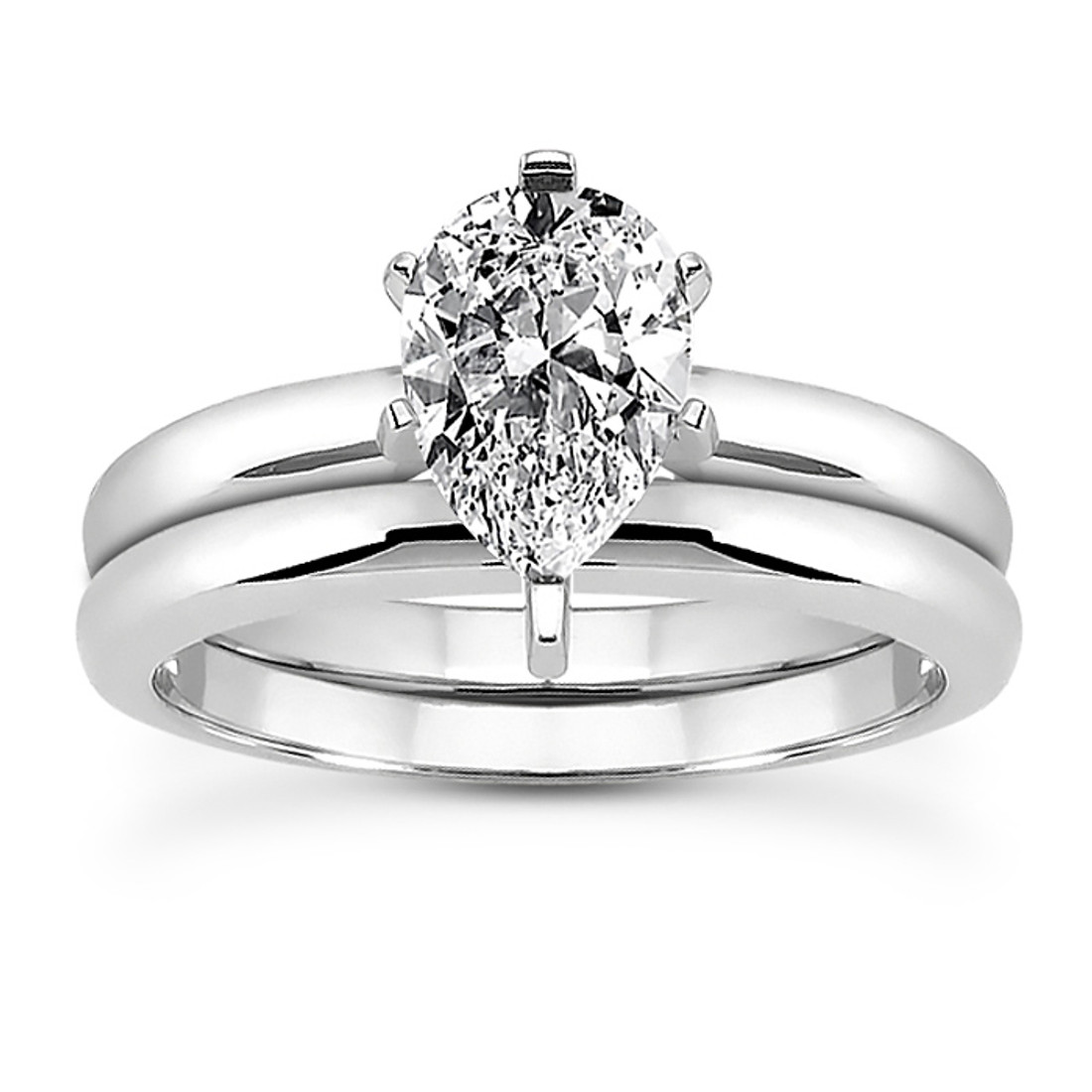 The Bliss Pear Shaped Bridal Ring Set – Modern Gents