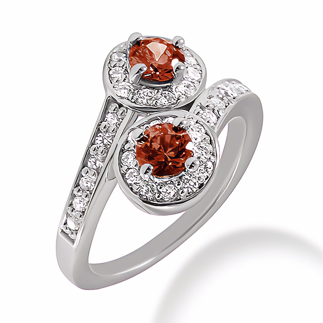 Unique Red Diamond Cocktail Ring