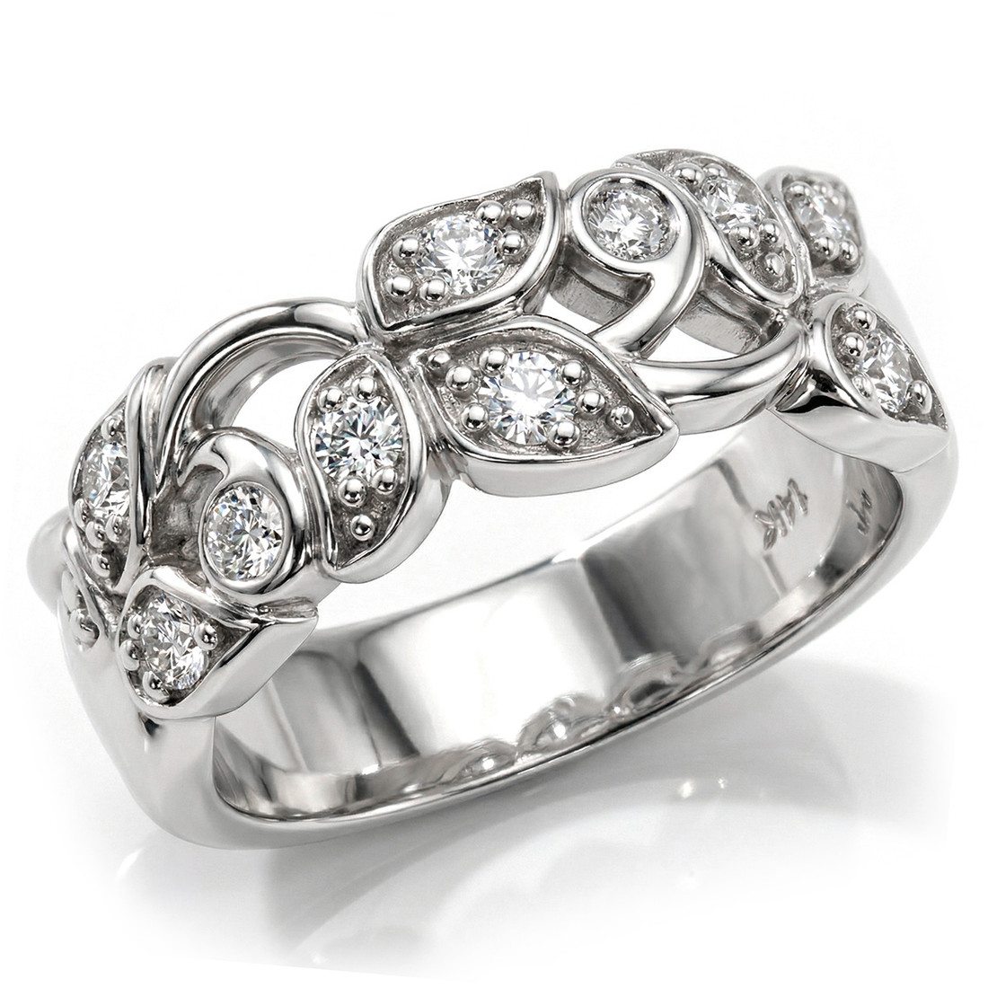 Nature-Inspired Diamond Floral / Statement Ring Leaf Design