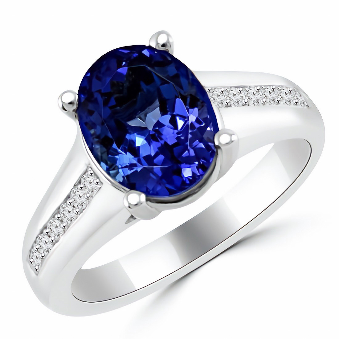 tanzanite diamond oval shape engagement ring 72851.1655771554