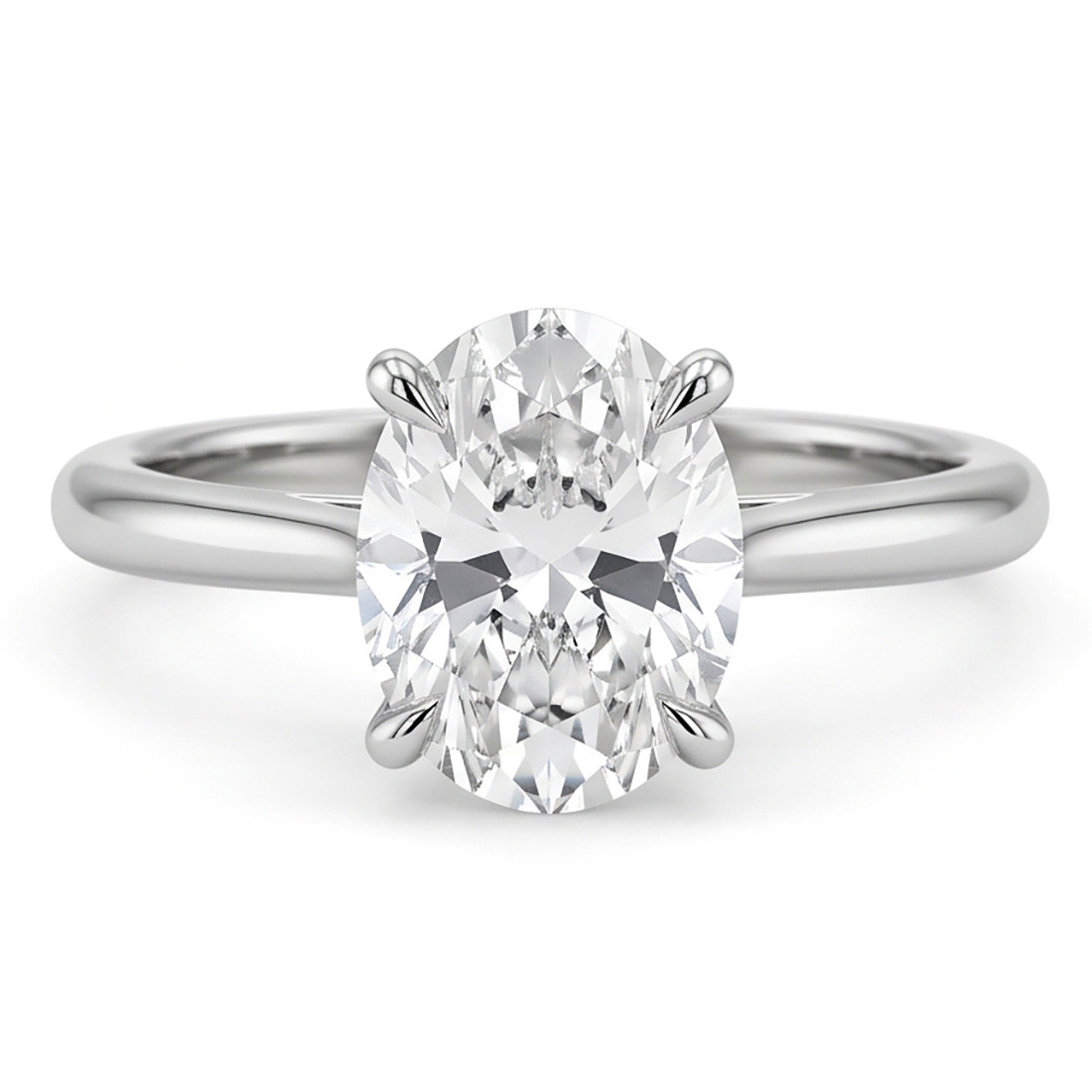 Oval Cut Solitaire Engagement Ring Mounting